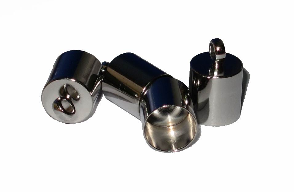 CH20605 Μεταλλικοί ακροδέκτες με κρίκο Για κόσμημα 7X7mm/4Τεμ. Μεταλλικό Χρώμα,   ,Συνθεση , (30 32) (5gr) ()