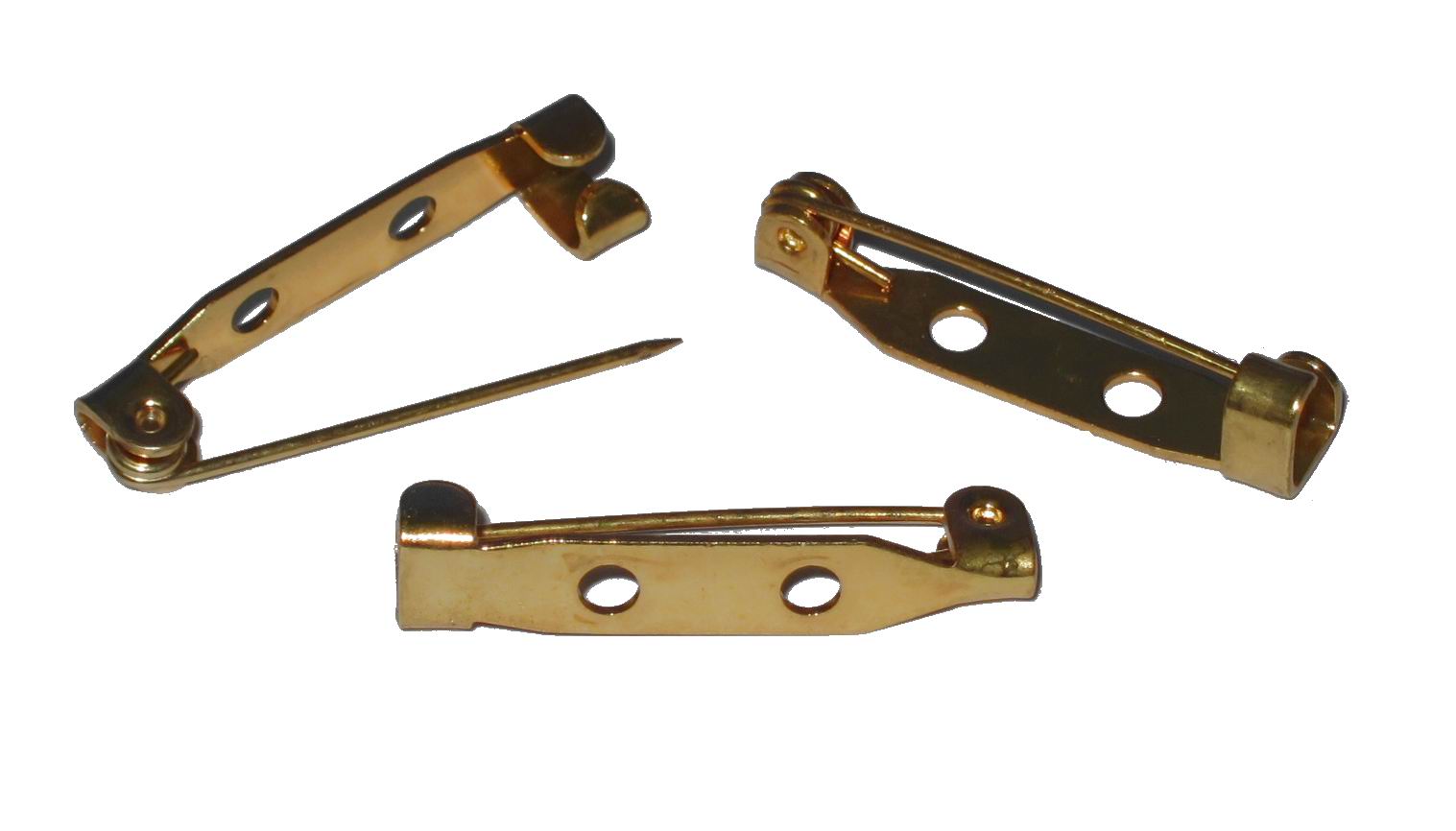 CH20710 Iron Brooches/safety pins , 26mm//10Pcs/ Gold Plated,Tags ,Material Plastic,Wedding/Baptism, (0 1) ()