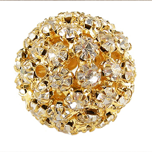 CH2142 Μεταλλικές διαχωριστικές χάντρες με στρας  Για κόσμημα 10mm//5Τεμ. Επίχρυσο Χρώμα,   ,Συνθεση ,Χάντρα (13 19) (8gr) ()