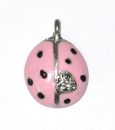 CH21504 Alloy Lady bug Charms With Evil Eye 21X14mm/1Pcs Pink Color For Jewellery Martakia Charms  (48 0) ()
