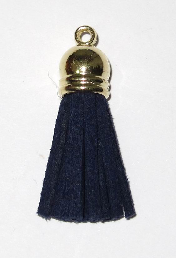 CH21578 Φούντες Υφασμάτινες Με Seude Για κόσμημα 37mm//1Τεμ. Μπλέ ΝΑΥΤΙΚΟ Χρώμα, ,Συνθεση , (22 11) (gr) ()