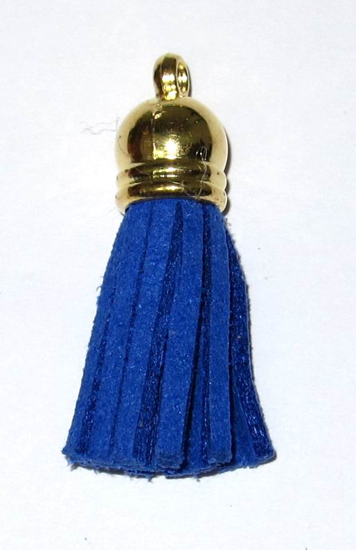 CH21579 Φούντες Υφασμάτινες Με Seude Για κόσμημα 37mm//1Τεμ. Μπλέ Χρώμα, ,Συνθεση , (24 27) (5gr) ()