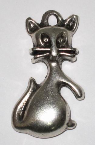 CH22457 Μενταγιόν Ορειχάλκινα Γατάκια ,43X23mm/1Τεμ.,Αντικέ Χρώμα (1 0) (gr) ()