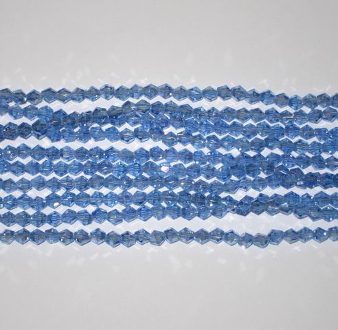 CH23290 Γυάλινες χάντρες ρόμβος Για κόσμημα 4Xmm/~90Τεμ. Ανοικτό Μπλέ Χρώμα, ,Συνθεση Γυαλί,Χάντρα (12 3) (gr) ()
