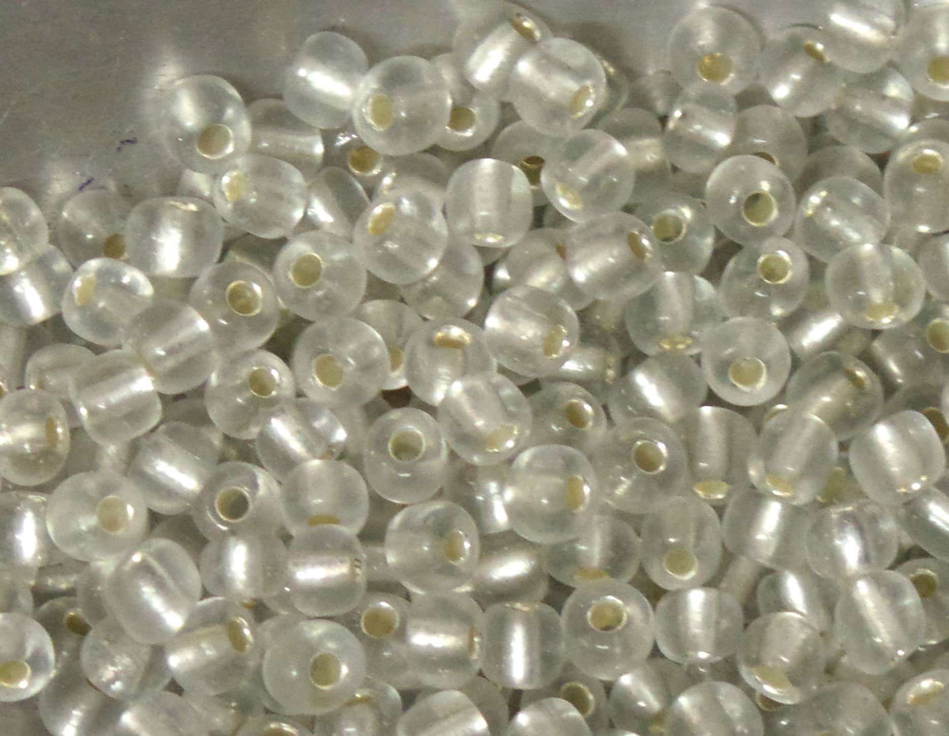 CH2337 Γυάλινα Σποράκια  Για κόσμημα 4mmØ1,2mm 6/0/~33γρ. Ασημί Χρώμα,   ,Συνθεση Γυαλί,Χάντρα (0 2) (37gr) ()