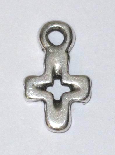 CH24795 Μεταλλικά σταυρουδάκια φιγούρα Για Βάπτιση,Μπομπονιέρες 18X10mm/2Τεμ. Αντικέ Χρώμα, ,Συνθεση ,Θρησκευτικά,Κρεμαστά (53 19) (5gr) ()