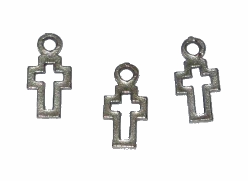 CH25132 Μεταλλικά Κρεμαστά Σταυρουδάκια 12X6mm/5Τεμ. Αντικέ Χρώμα (100 69) (5gr) ()