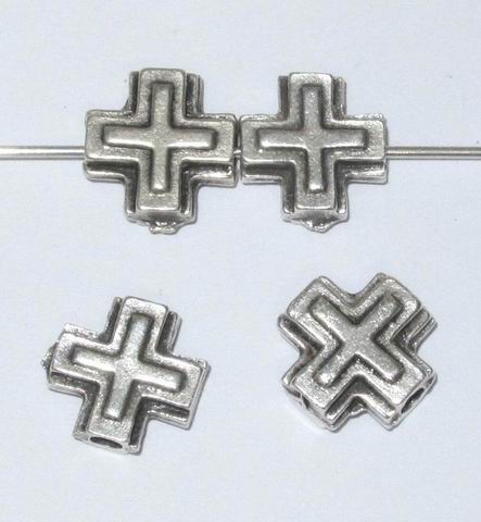 CH25133 Σταυροί Μεταλλικός Φιγούρα ,12X12mm/2Τεμ.,Αντικέ Χρώμα (47 0) (8gr) ()