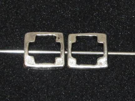 CH25153 Σταυροί Μεταλλικός τετράγωνο ,11X11mm/2Τεμ.,Αντικέ Χρώμα (29 0) (6gr) ()