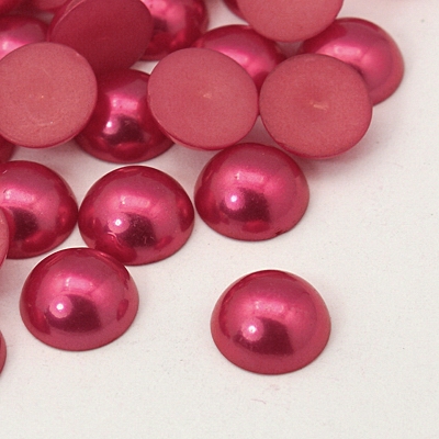 CH26222 Acrylic Cabochon Pearl Stones  20mm/5Pcs Red Color For Jewelery/Decoration  Hotfix  (23 15) ()