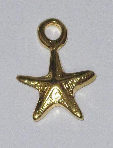 CH26229 Μεταλλικοί αστερίες Μενταγιόν  Για κόσμημα 22X17mm/1Τεμ. Επίχρυσο Χρώμα,   ,Συνθεση ,Καλοκαιρινά/Θαλασσινά,Κρεμαστά (53 23) (gr) ()