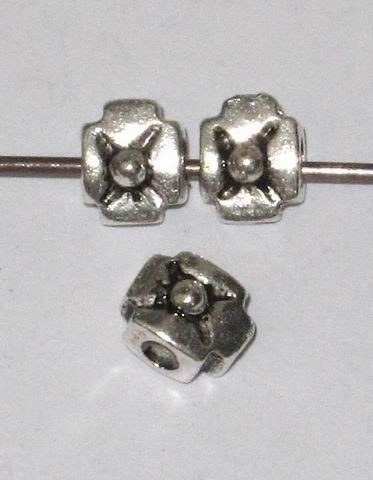 CH26450 Μεταλλικες Διακοσμητικές Χάντρες Για κόσμημα 7X8mm/5Τεμ. Αντικέ Χρώμα, ,Συνθεση ,Χάντρα (54 26) (8gr) ()