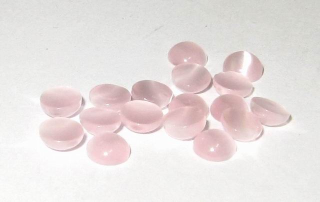 CH26903 CATS EYE CABOCHONNSTONES  FOR JEWELLERY/DECORATION 5mm//1Pcs/   PINK COLOR,   ,Material GLASS,, (24 0) ()