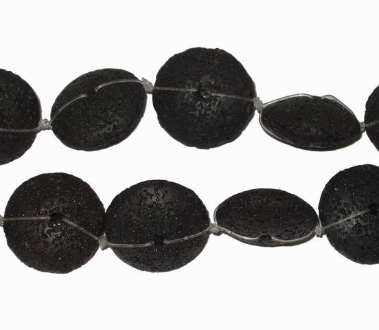 CH27105 Semi Precious Stones Lava Rock Rondelle, ,20X10mm/20Pcs ,White Color (10 3) ()