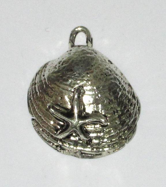 CH27414 Μεταλλικά καλοκαιρινά κοχύλια κρεμαστά Για Κόσμημα/Διακόσμηση 31X26mm/1Τεμ. Αντικέ Χρώμα,   ,Συνθεση ,Καλοκαιρινά/Θαλασσινά,Κρεμαστά (37 0) (gr) ()