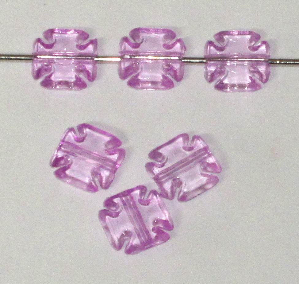 CH27593 PLASTIC CROSS BEADS  FOR DECORATION 10X10mm/10Pcs/   PURPLE COLOR,   ,Material ,,BEADS (18 0) ()