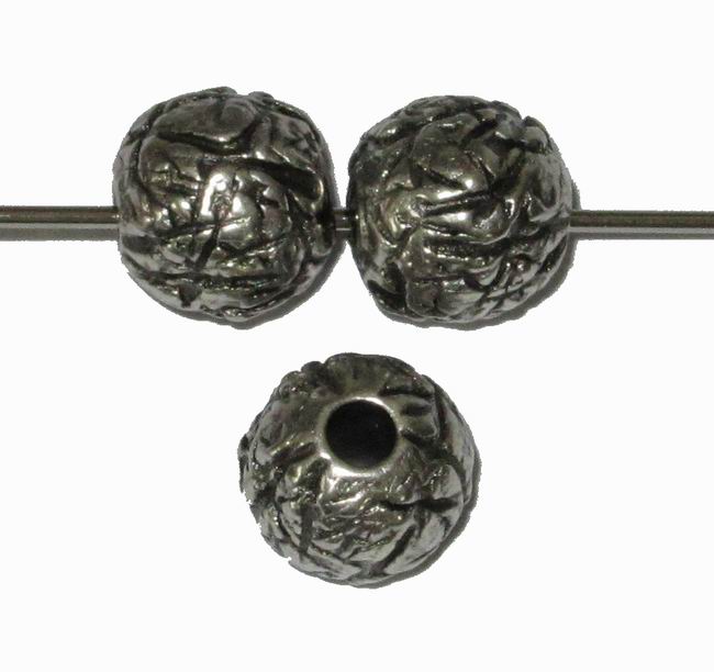 CH27720 Μεταλλικές στρόγγυλες χάντρες Για κόσμημα 10mm//2Τεμ. Αντικέ Χρώμα, ,Συνθεση ,Χάντρα (27 9) (gr) ()