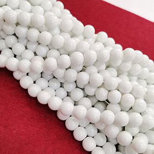 CH27913 GLASS PEARLS ROUND BEADS FOR JEWELLERY 10MM/90PCS WHITE COLOR,COL 001 ,MATERIAL GLASS,,BEADS (0 0) ()