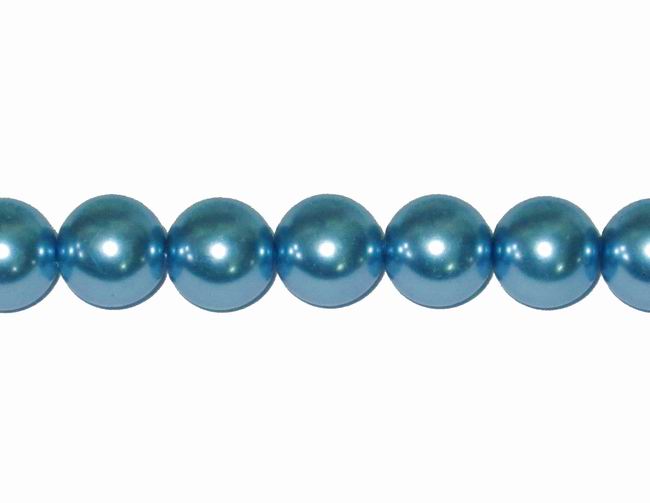CH27921 Glass Pearls Round Beads ,For Jewellery 10mm/90Pcs/ Sky Blue,Col 001 ,Material Glass,,Beads (8 7) ()