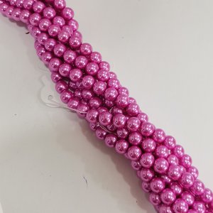 CH27944 Glass Pearls Round Beads ,For Jewellery 8mm/100Pcs/ Violet Color,Col 001 ,Material Glass,,Beads (11 15) ()