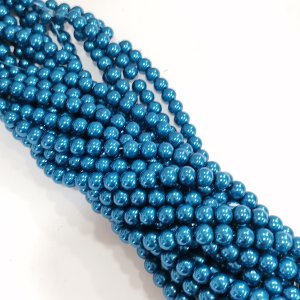 CH27956 Γυάλινες πέρλες Στρόγγυλες Μπίλια Για κόσμημα 8mm/~100Τεμ. Μπλέ Χρώμα,Col 001 ,Συνθεση Γυαλί,Χάντρα (13 10) (75gr) (Τιμή Χονδρικής 2880 Τεμ.@ 0.01= €26.21 ,Αναλόγως Διαθεσιμότητας)