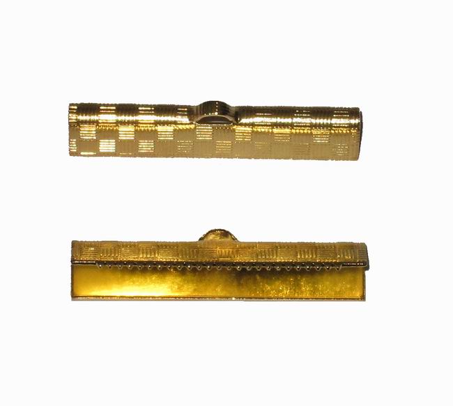 CH28029 Μεταλλικοί ακροδέκτες πρεσαριστοί Για κόσμημα 30mm/4Τεμ. Επίχρυσο Χρώμα, Πλακέ  ,Συνθεση , (16 7) (9gr) ()