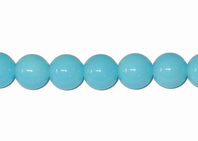 CH28502 Γυάλινα Πέρλες Χάντρες Στρόγγυλες ,10mm/80Τεμ. ,Γαλάζιο Χρώμα,Πέρλες (4 3) (gr) ()