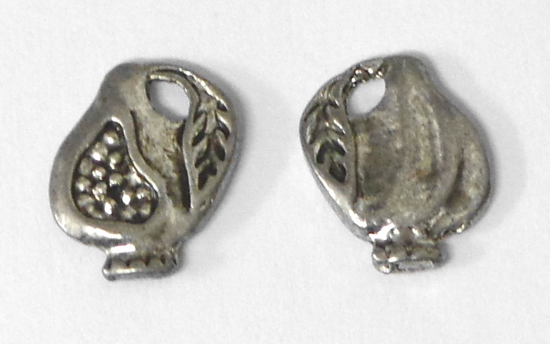 CH2943 CHRISTMAS ORNAMENTS METAL POMEGRANADES, ,16X14MM/5PCS ,ANTIQUE COLOR (-1 0) ()