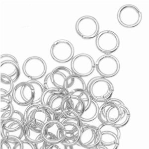 CH2959 Silver 925 Open Jump Rings ,For Jewellery 6X0.8mm/20Pcs/ RHODIUM PLATED,   ,Material Silver 925,, (14 9) ()