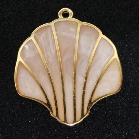 CH29662 Μεταλλικά καλοκαιρινά κοχύλια κρεμαστά  Για κόσμημα 54X22mm/1Τεμ. Επίχρυσο Χρώμα, Με Χρώμα/Enamel  ,Συνθεση ,Καλοκαιρινά/Θαλασσινά,Κρεμαστά (1 0) (12gr) ()