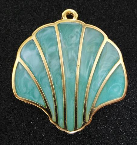 CH29663 Μεταλλικά καλοκαιρινά κοχύλια κρεμαστά  Για κόσμημα 54X22mm/1Τεμ. Επίχρυσο Χρώμα, Με Χρώμα/Enamel  ,Συνθεση ,Καλοκαιρινά/Θαλασσινά,Κρεμαστά (2 0) (gr) ()