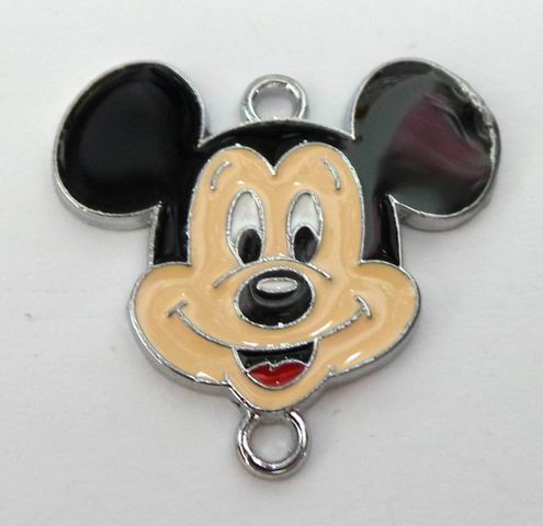 CH29841 Μεταλλικός Mickey Mouse Για κόσμημα 26X27mm/1Τεμ. Πολύχρωμο, Με Χρώμα/Enamel ,Συνθεση Κράμα (μείγμα),Παιδικά,Συνδετικά (42 0) (gr) ()