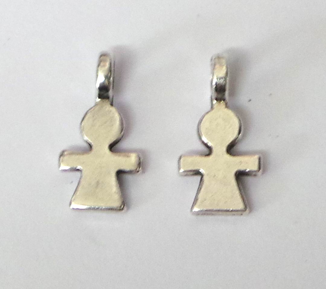 CH30186 Μεταλλικά Κοριτσάκια  Για κόσμημα 8X15mm/5Τεμ. Αντικέ Χρώμα,   ,Συνθεση ,Κρεμαστά (42 0) (gr) ()