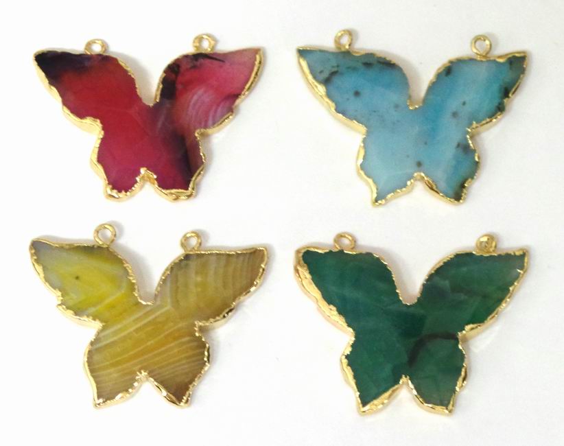 CH32973 Διάφορα Σχήματα Φυσικόι Αχάτες  Για κόσμημα 40mm//1Τεμ. Διάφορα Χρώματα,   ,Συνθεση , (2 2) (gr) ()