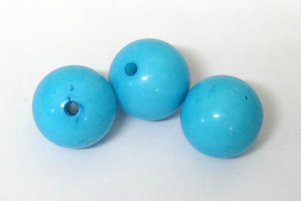 CH33385 Χάντρες/Διαχωριστικές Χάντρες Ακρυλικές στρόγγυλο μπίλια ,20mm/Ø3mm/5Τεμ.,Γαλάζιο Χρώμα (15 41) (27gr) ()