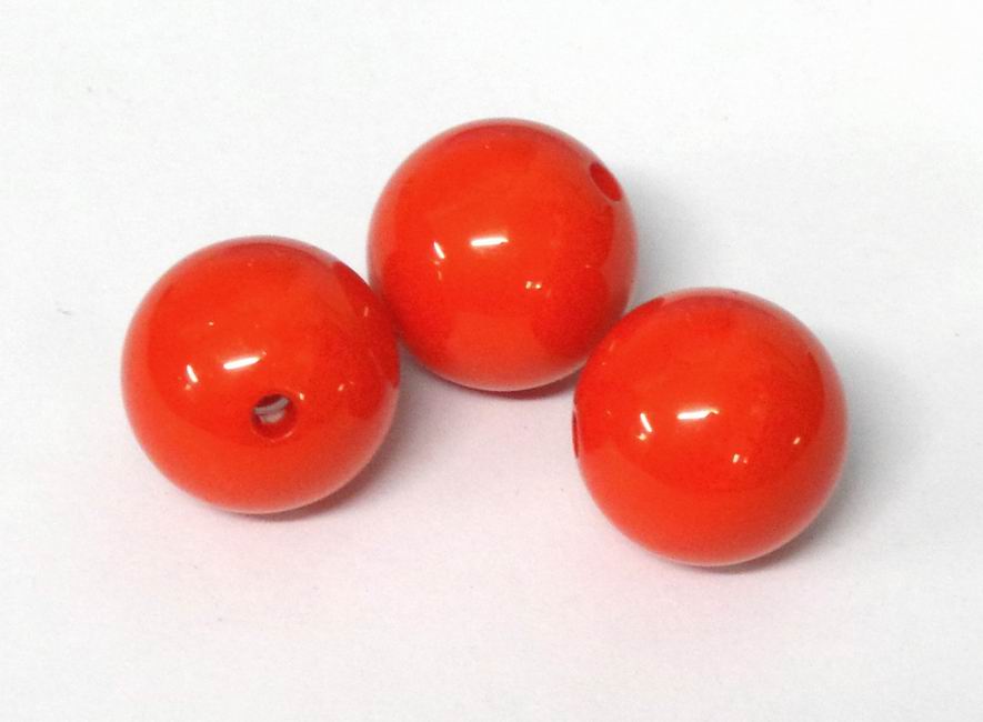 CH33386 Beads and Spacers Acrylic Round Beads, ,20mm/Ø3mm/5Pcs ,Red Color (14 56) ()