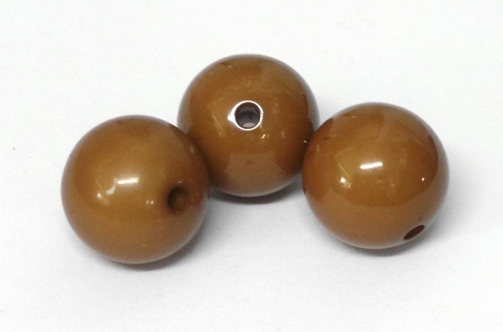CH33392 BEADS AND SPACERS ACRYLIC ROUND BEADS, ,20MM/Ø3MM/5PCS ,BROWN COLOR (-4 0) ()