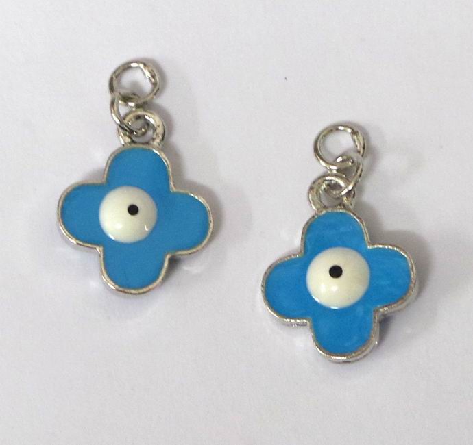 CH33867 Σταυροί Μεταλλικός φιγούρα ,19X15mm/2Τεμ. ,Μεταλλικό Χρώμα,Με Ματάκια (3 13) (gr) ()