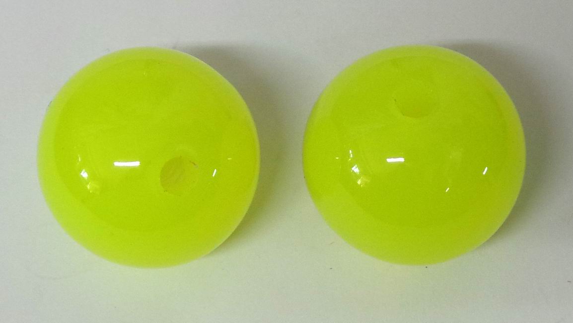 CH34320 Acrylic Round Beads For Jewelery/Decoration 30mm//2Pcs Yellow Color,   ,Material Acrylic,,Beads (19 6) ()