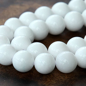 CH35056 Ημιπολύτιμοι λίθοι Νεφρίτης Στρόγγυλο Μπίλια ΓΙΑ ΚΟΣΜΗΜΑ 10mm/~40Τεμ. ΛΕΥΚΟ ΧΡΩΜΑ, ,ΣΥΝΘΕΣΗ ,ΧΑΝΤΡΑ (3 0) (58gr) ()