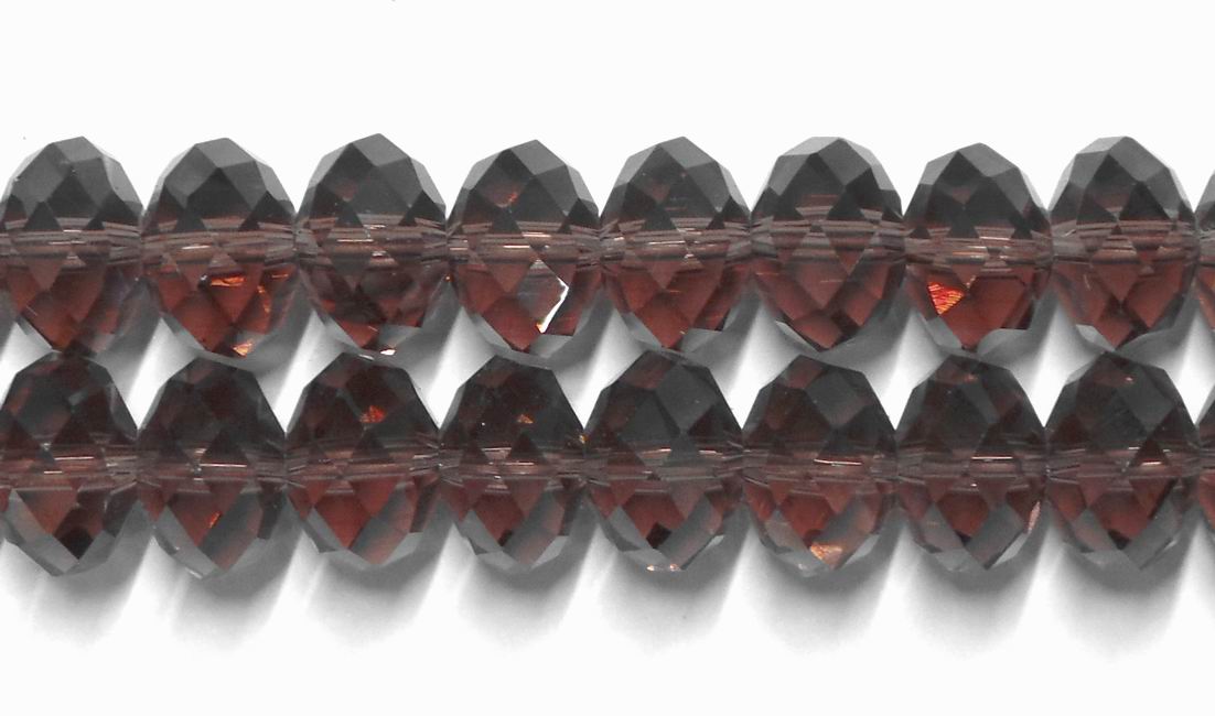 CH35164 Glass Glass Beads Rondelle,Faceted ,12X10mm/40Pcs ,Purple Color (9 3) ()