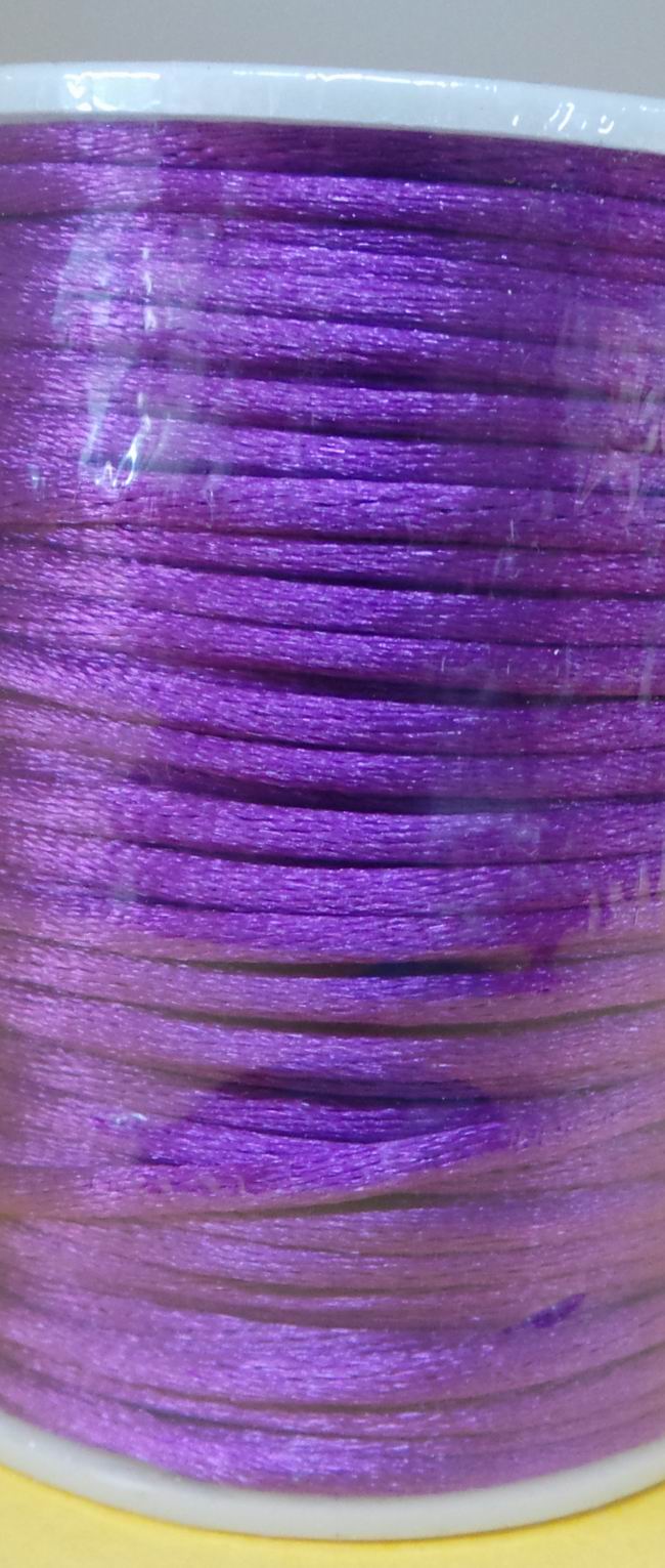 CH37337 Κορδόνια Ποντικοουρά στρόγγυλο ,2mm/45Μέτρ. ,Μώβ Χρώμα,Σατέν (40 5) (112gr) ()