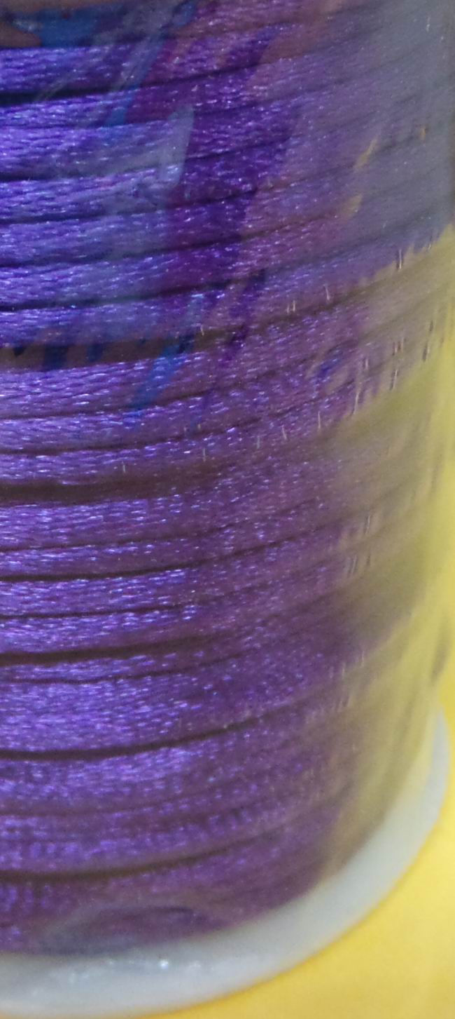 CH37338 Κορδόνια Ποντικοουρά στρόγγυλο ,2mm/45Μέτρ. ,Μώβ Χρώμα,Σατέν (25 8) (112gr) ()