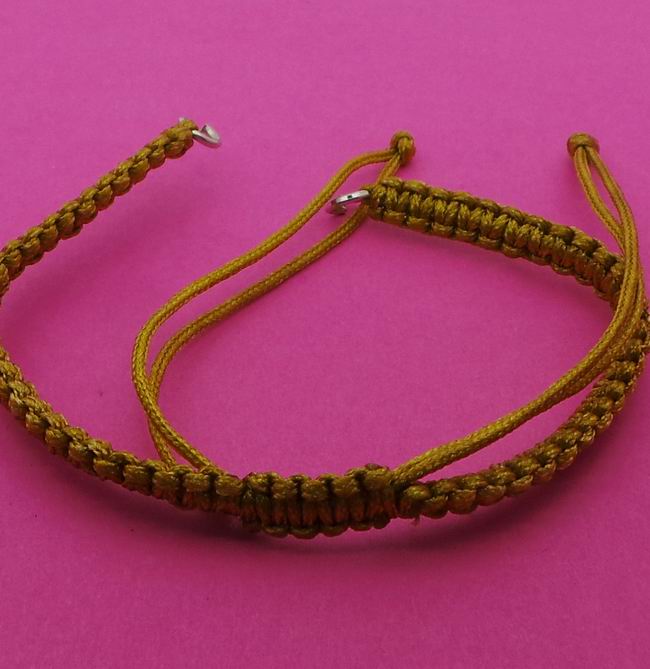 CH37866 Finished Macrame Bracelets with Jumprings  FOR JEWELLERY 15mm//1Pcs/CM   GOLD PLATED color, Nylon Thread  ,Material , (19 13) ()