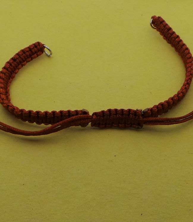 CH37868 Finished Macrame Bracelets with Jumprings  FOR JEWELLERY 15cm//1Pcs/   BROWN COLOR, Nylon Thread  ,Material , (65 14) ()