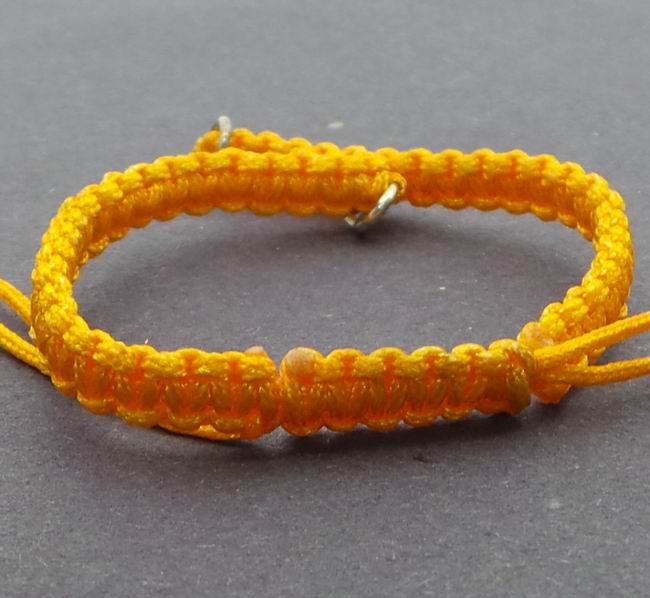 CH37869 Finished Macrame Bracelets with Jumprings FOR JEWELLERY 15cm//1Pcs/ YELLOW COLOR, Nylon Thread ,Material , (111 20) ()