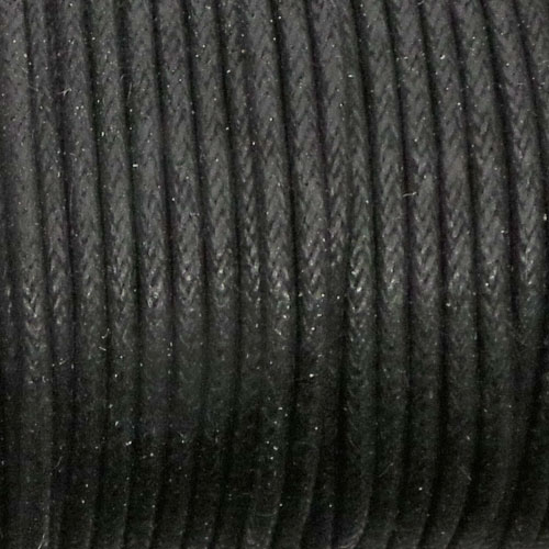 CH38704 CORDS WAXED COTTON CORD PER METER,COTTON ,1,5MM/25METERS ,BLACK COLOR (-1 0) ()