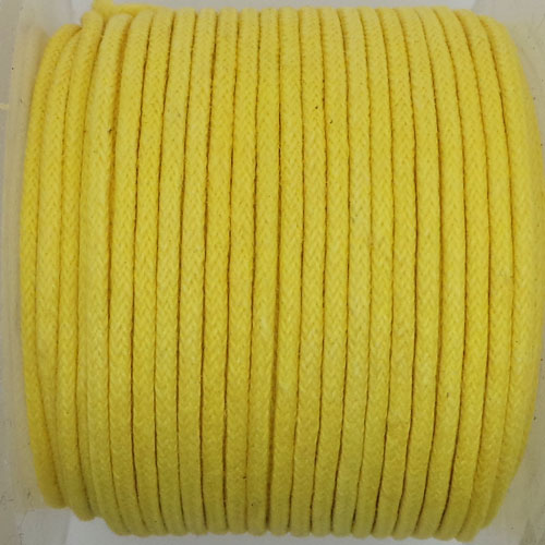 CH38815 Cords Waxed Cotton Cord Per Meter,Cotton ,1,5mm/25Meters ,Yellow Color (5 5) ()
