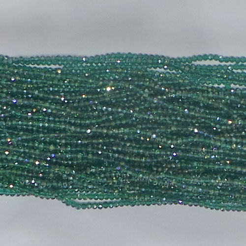 CH38964 Glass Glass Beads Rondelle,Faceted ,4X3mm/150Pcs ,Emerald Color (0 1) ()
