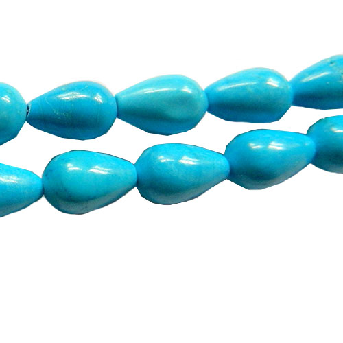 CH40220 Natural Howlite Teardrop Beads  For Jewellery 20X10mm/20Pcs/   Turquoise Color,   ,Material Semi Precious Stones,,Beads (24 10) ()
